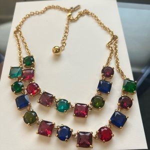 Kate Spade Rainbow Gemstone Gold Necklace